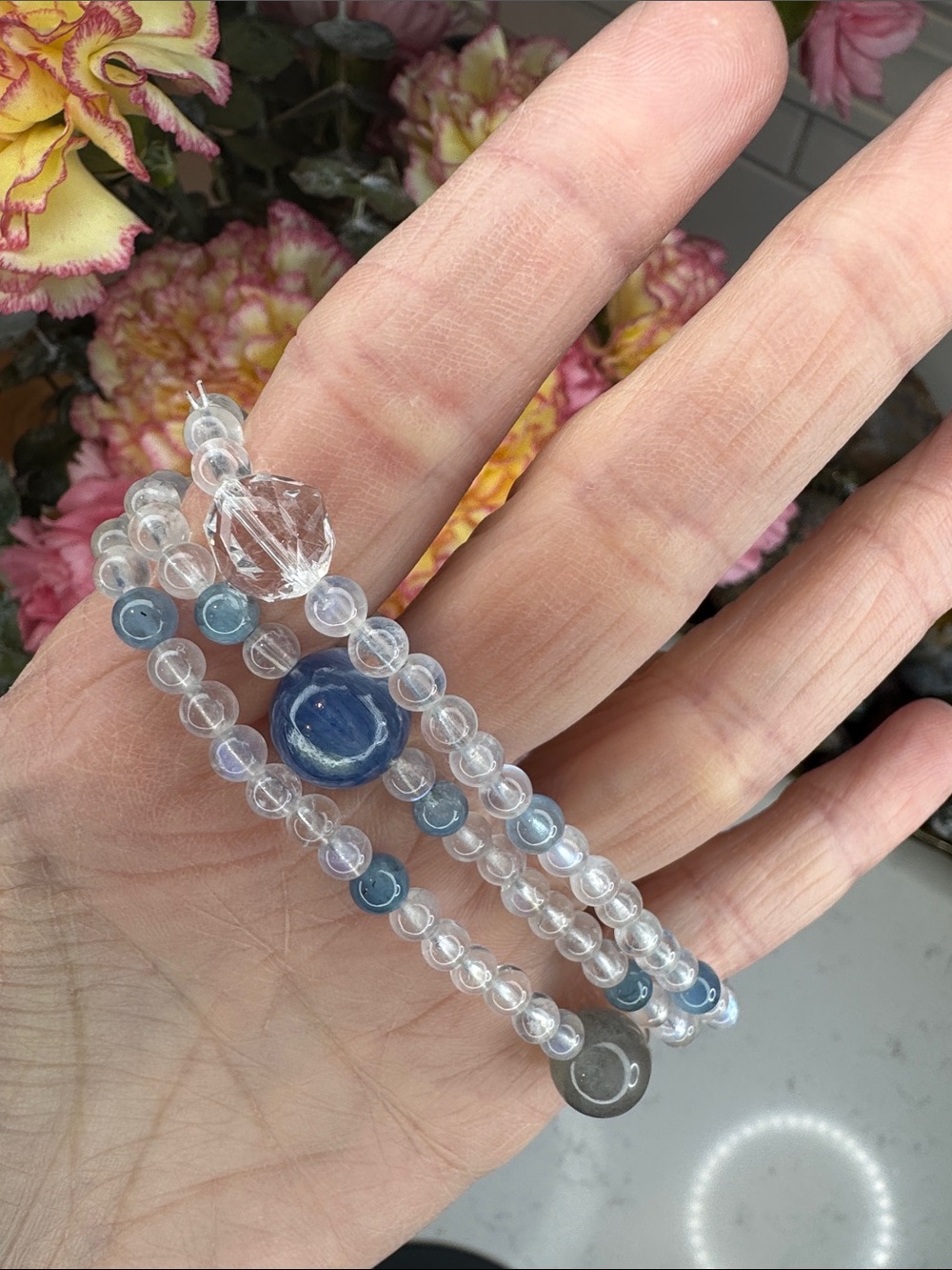 All the Stones! Necklace or Triple Wrap Bracelet: B1010